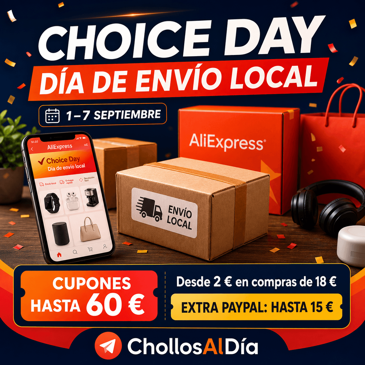 Choice Day AliExpress: Día de envío local