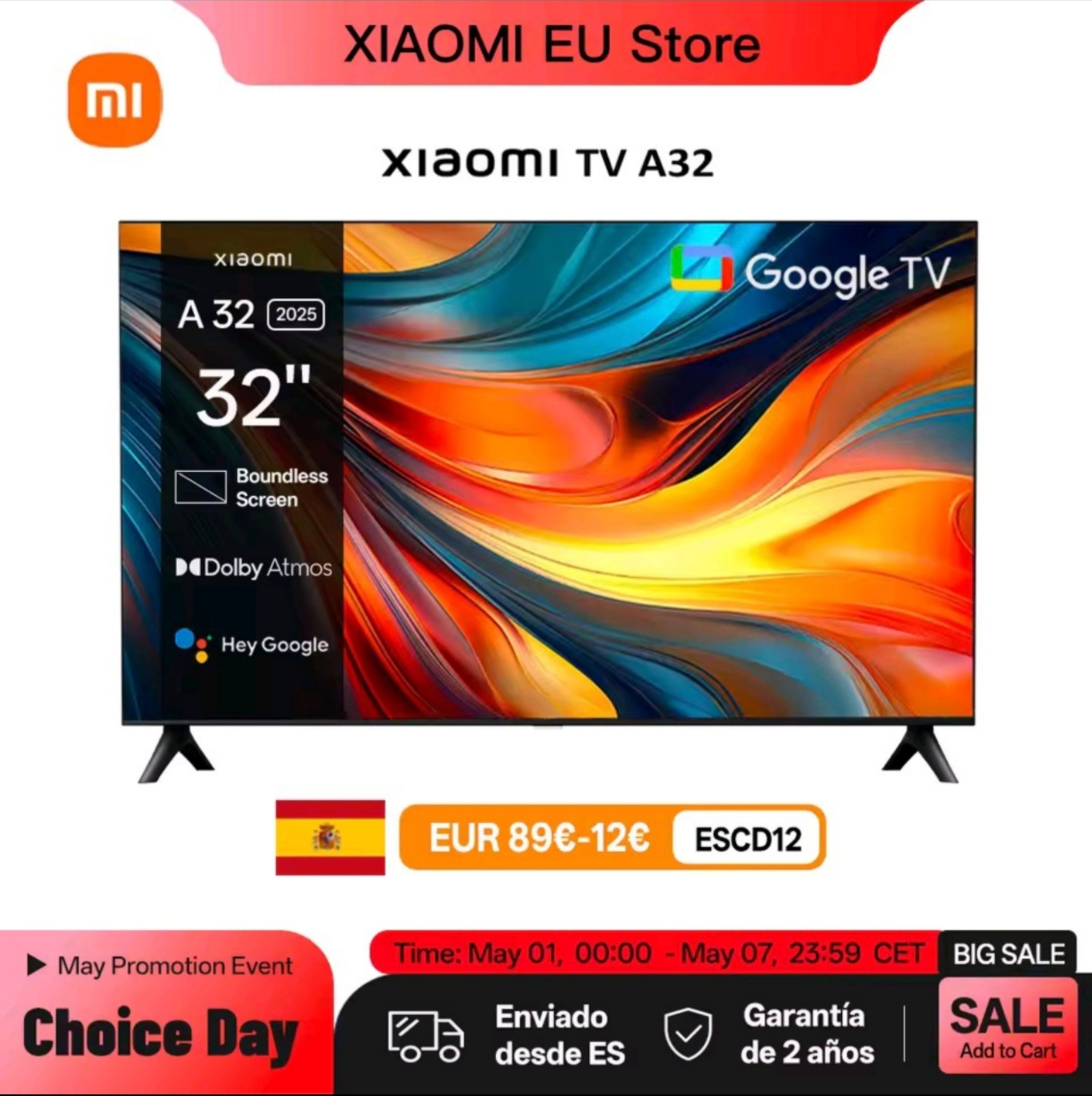 📺 ¡CHOLLAZO SMART TV! XIAOMI 32" POR SOLO 88€ 📺