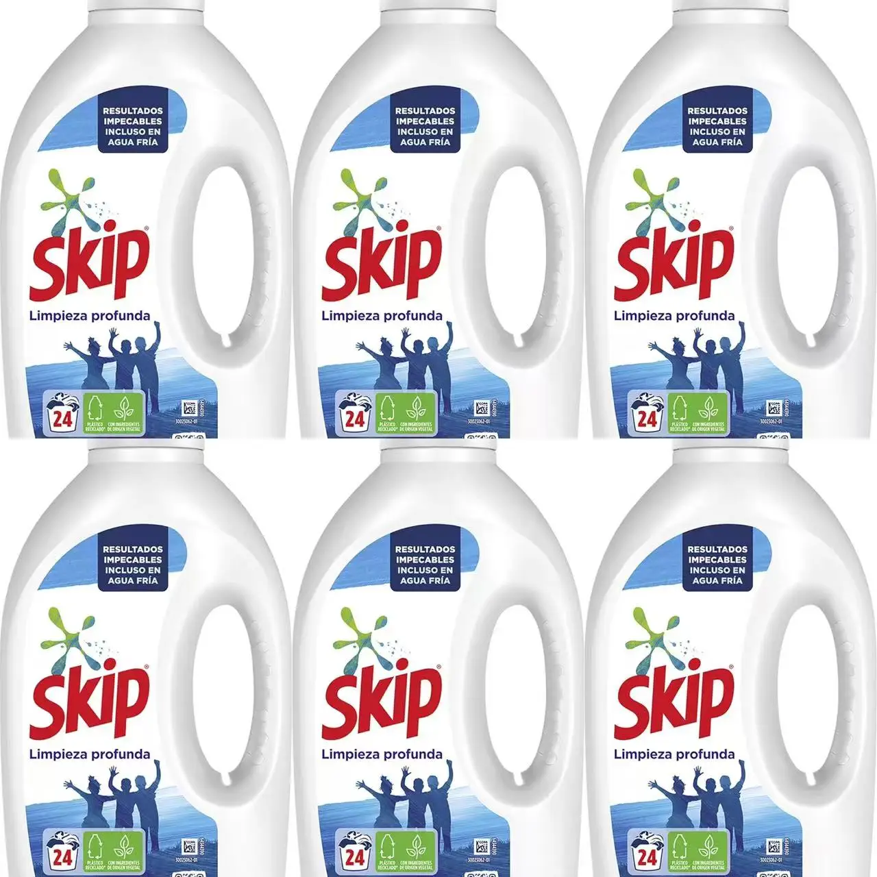 6bote*24lavados Skip Limpieza profunda Detergente líquido 24 lavados