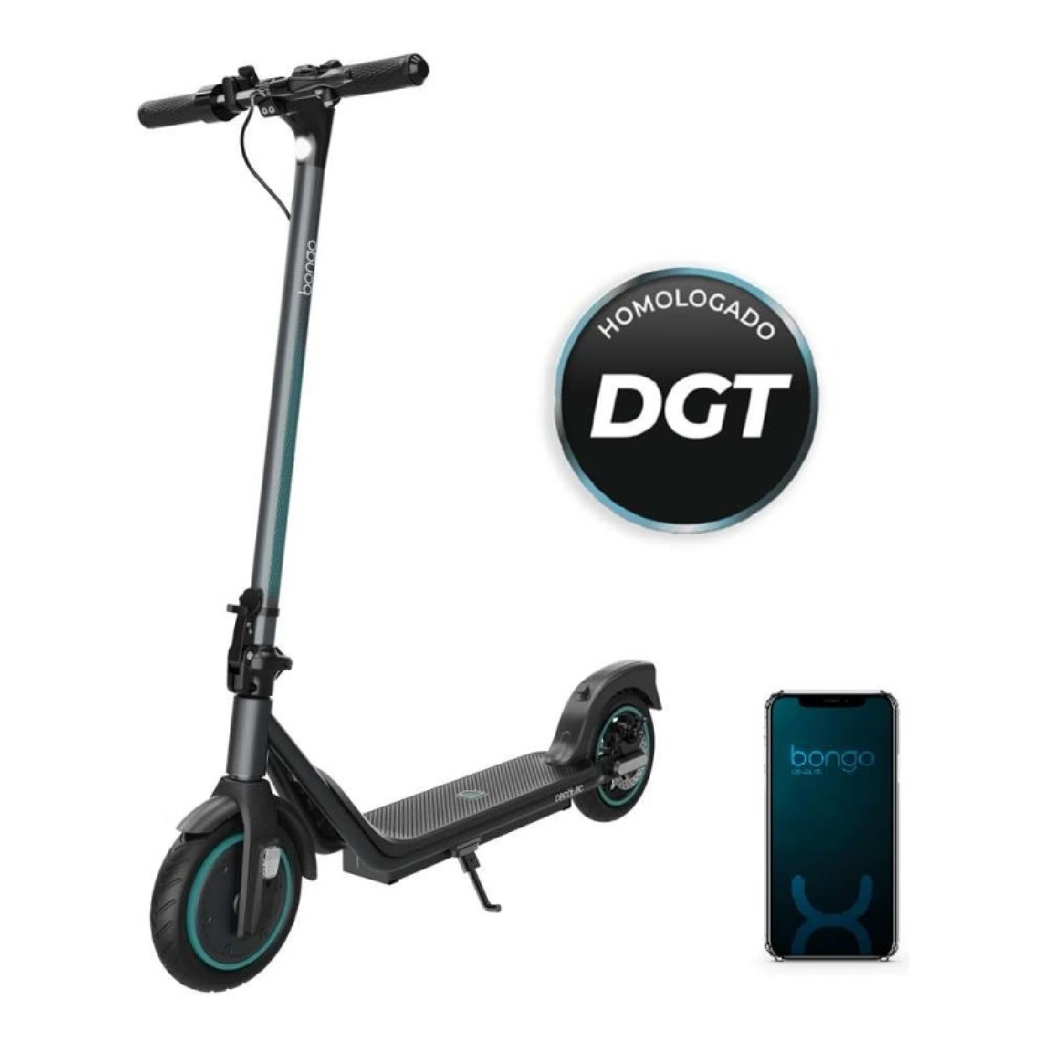 Cecotec Patinete Eléctrico Adultros Homologado DGT Bongo D20E Connected, Potencia MAX 500 W, hasta 20km Autonomía