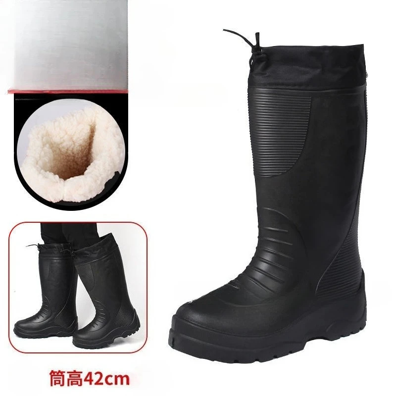 Botas de lluvia de alta gama para hombre y mujer, botas de goma antideslizantes con cordón,…