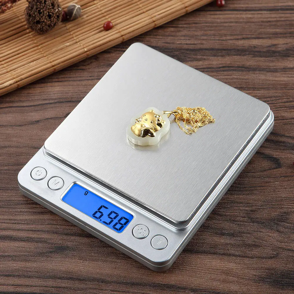 Báscula Digital LCD para joyería, 3kg, 0,1g/500g, 0,01g, bolsillo electrónico de precisión…