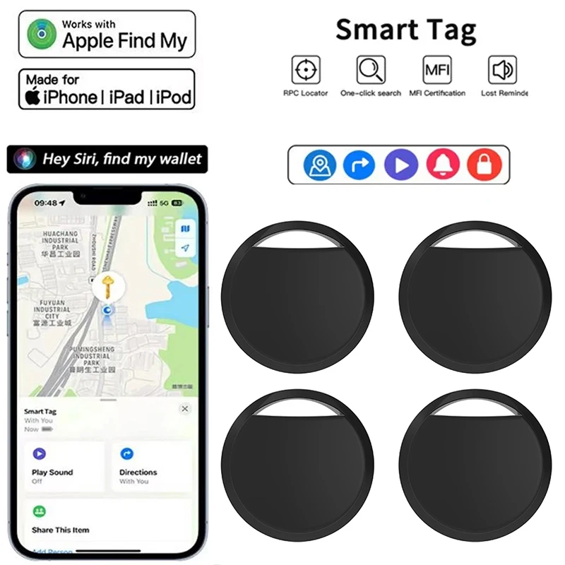 1/2/4 unidades de localizador antipérdida para Apple AirTag, reemplazo con función Buscar mi…