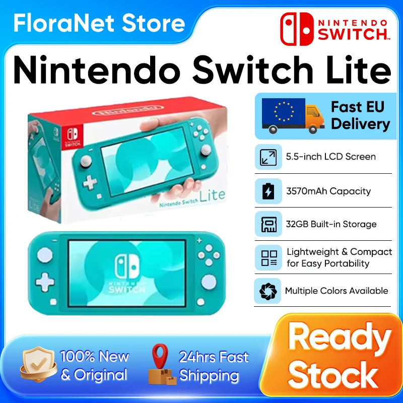 Consola Nintendo Switch Lite, Ligera y Portátil, con Control Joy-Con Integrado, Múltiples Opciones de Color, Juego Portátil