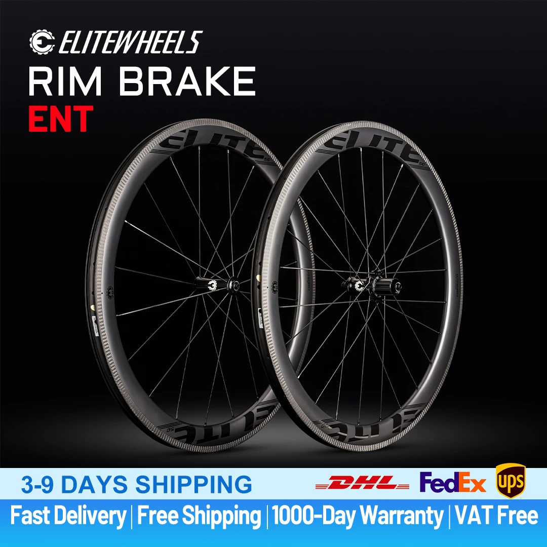 ELITEWHEELS Ruedas de Carretera 700C con Acabado UD, Calidad UCI, Llanta de Carbono Tubeless Ready, Niples Pillar, 1423…