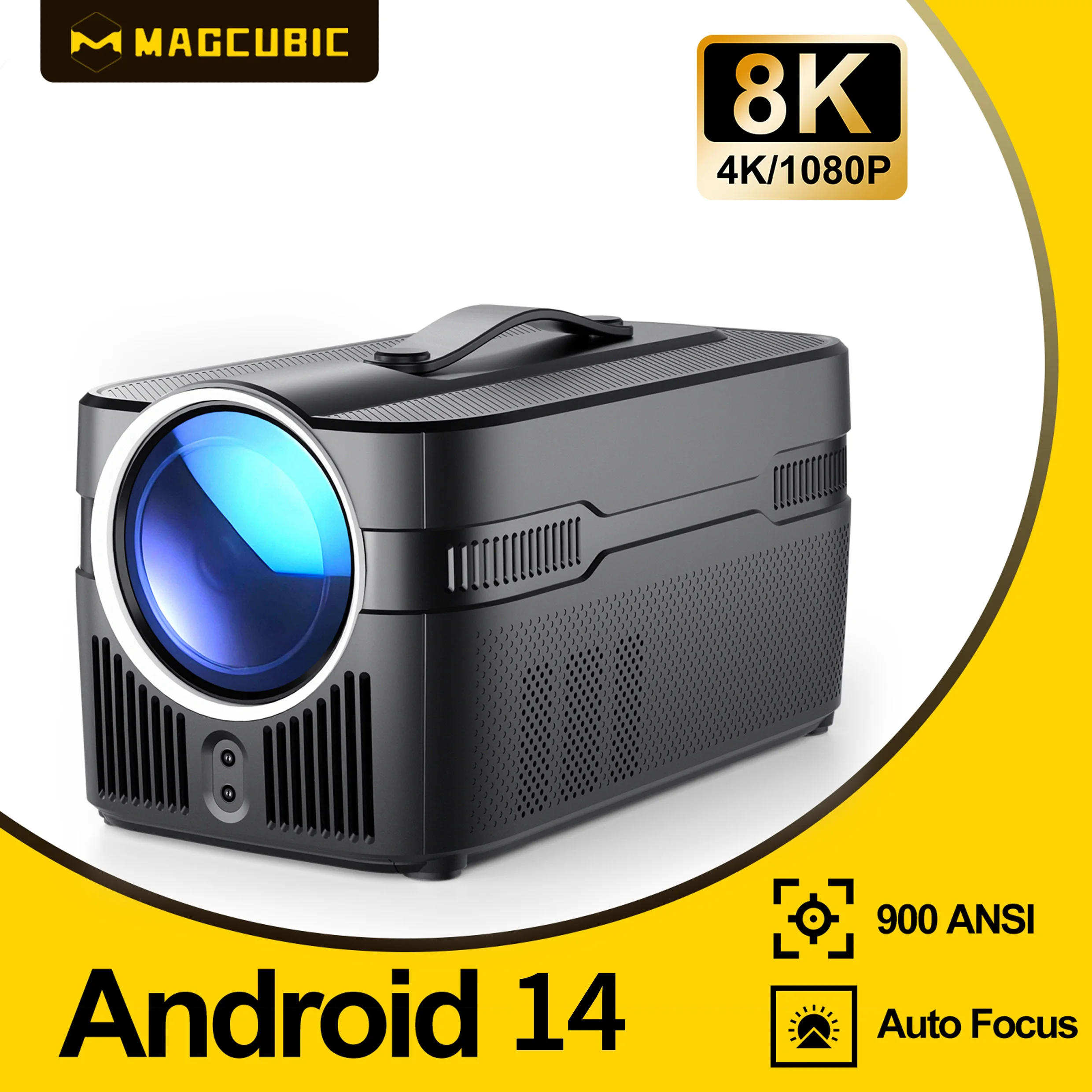 Proyector Magcubic HY450C 8K 4K Nativo 1080P Ultra Corta Distancia 900ANSI Allwinner H726 Auto Offset BT5.4 WIFI6 Asistente…