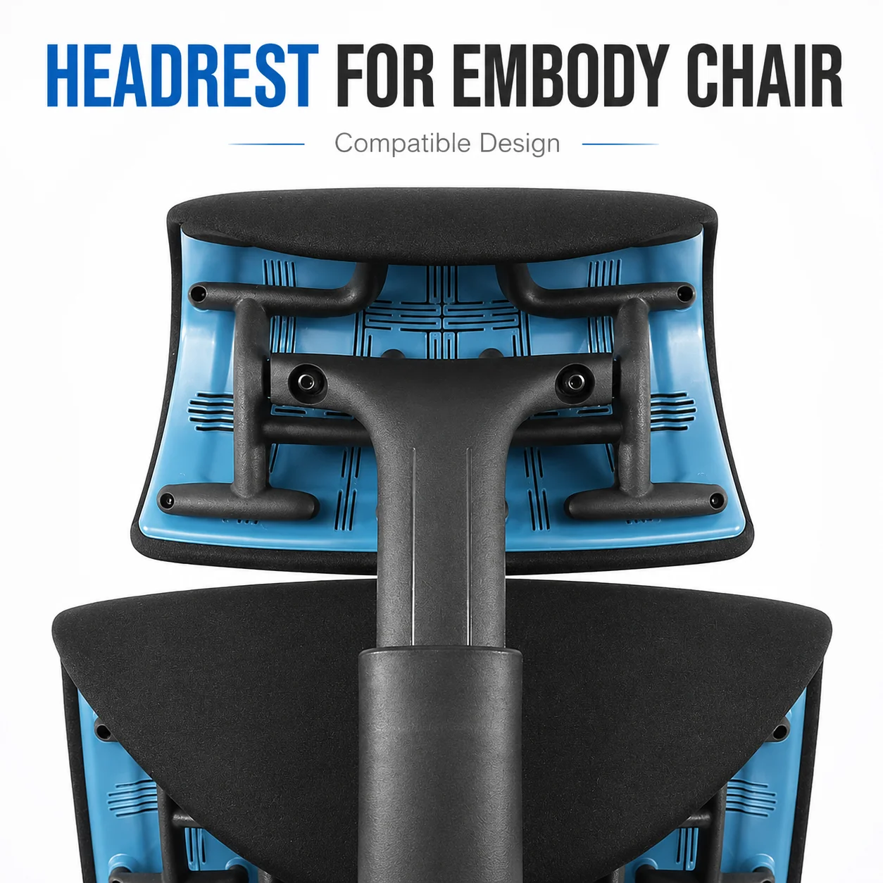 Reposacabezas Ajustable Compatible con Silla Herman Miller Embody Soporte Ergonómico para Cuello Azul Negro Blanco Accesorios