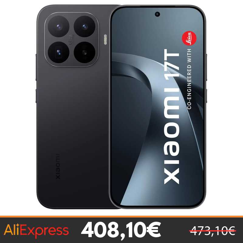 XIAOMI 17T 12GB+256GB Móvil, Cámara Leica 50MP con OIS, Teleobjetivo 5X, AMOLED 6.59" 120Hz 1.5K 3500nits, Batería 6500mAh…