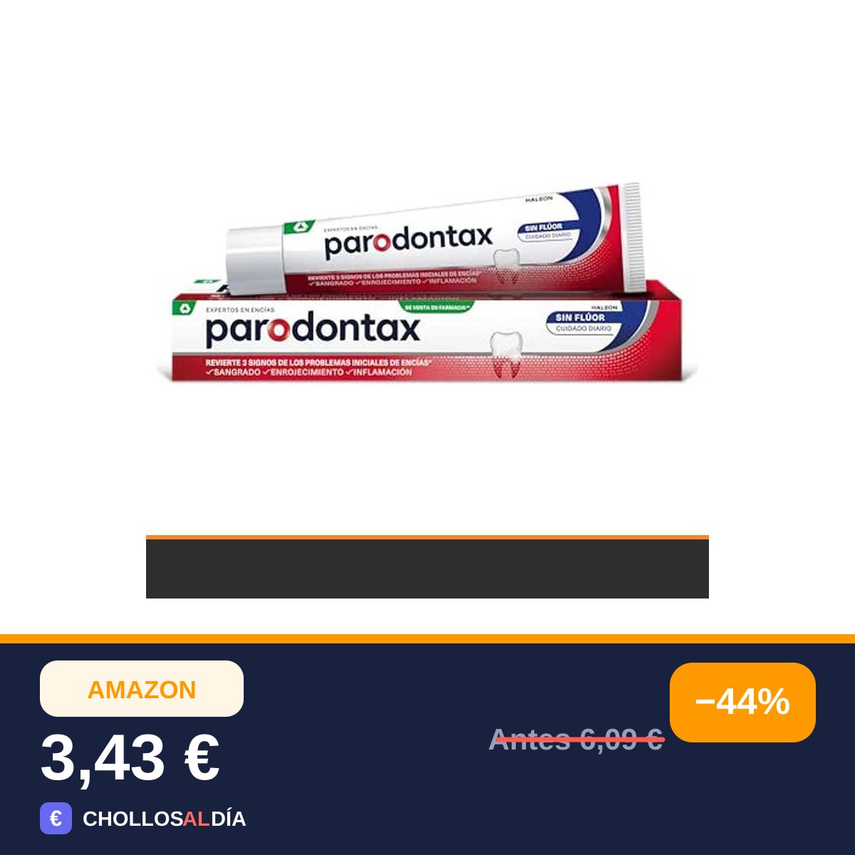 Parodontax Sin Flúor Pasta De Dientes, Encías Sanas, 75 ml