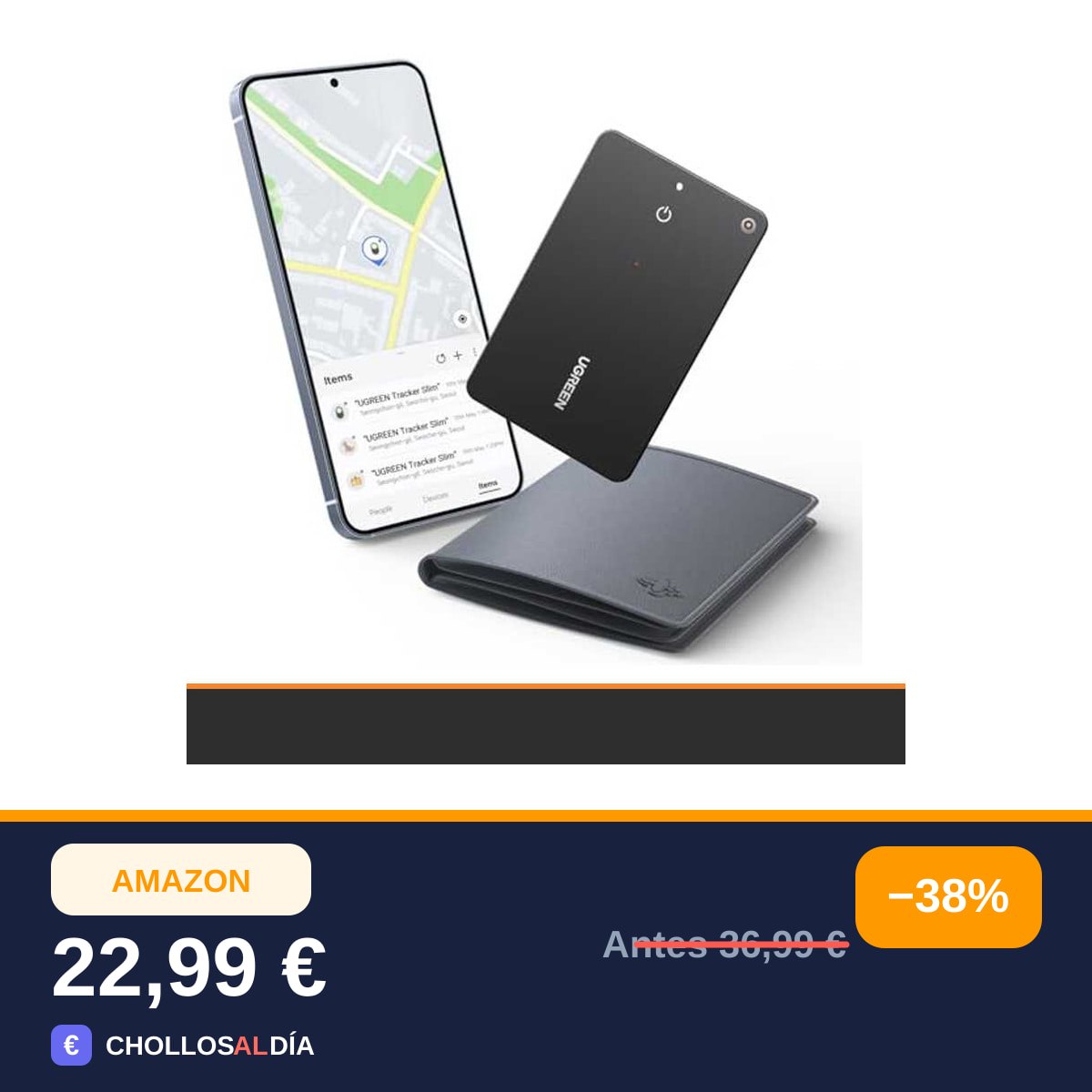 UGREEN FineTrack Slim S Smart Finder Tag Sólo Samsung SmartThings