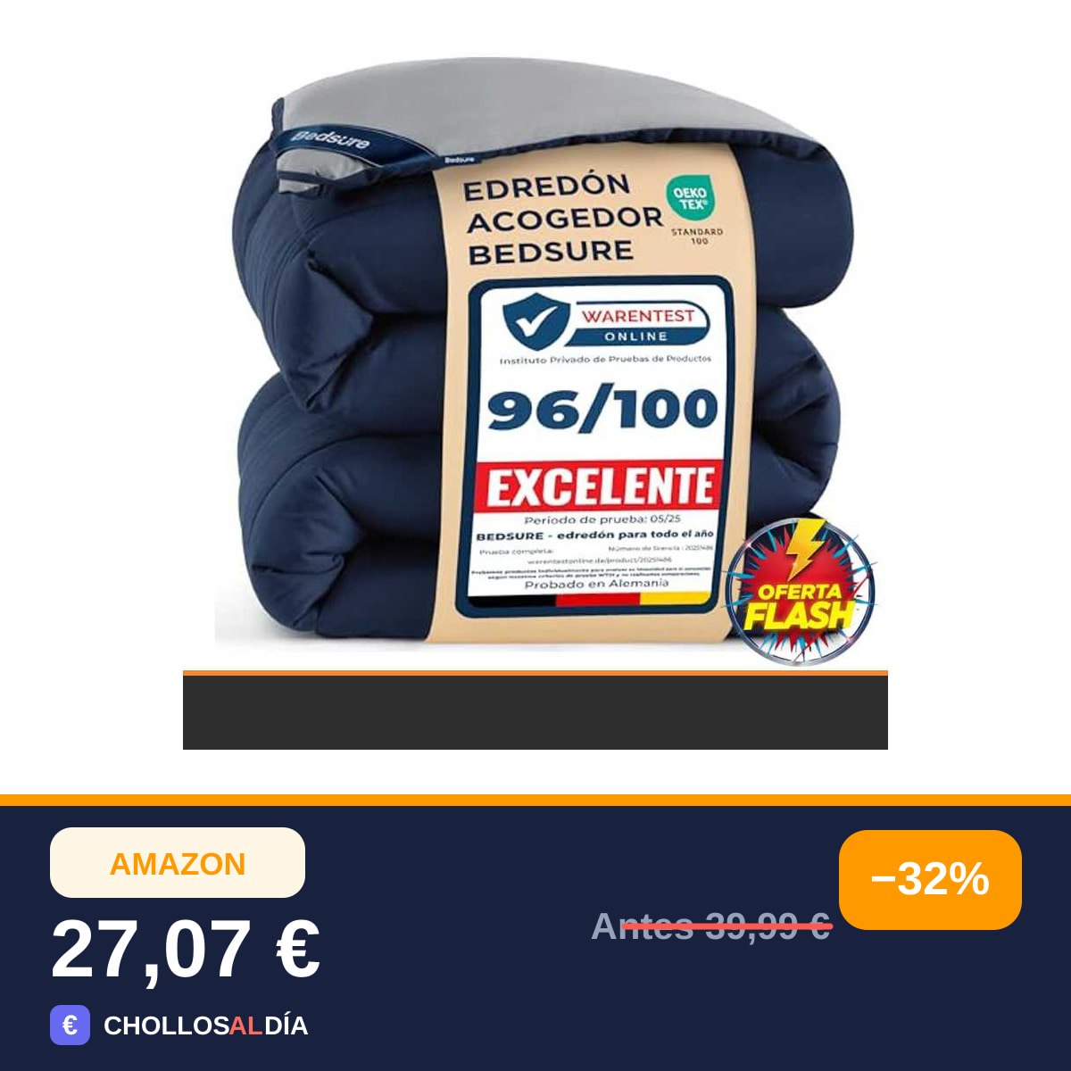 Bedsure Edredon Cama 90 Acolchado - Edredón 135x200 cm 300gr/m²