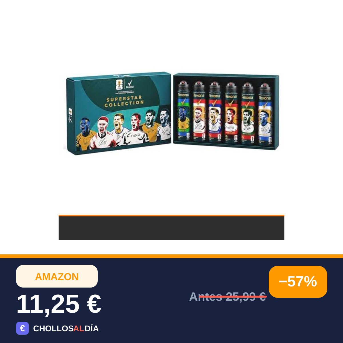 Rexona Cofre de Regalo FIFA World Cup 2026TM Superstar Collection, Desodorantes en Spray…