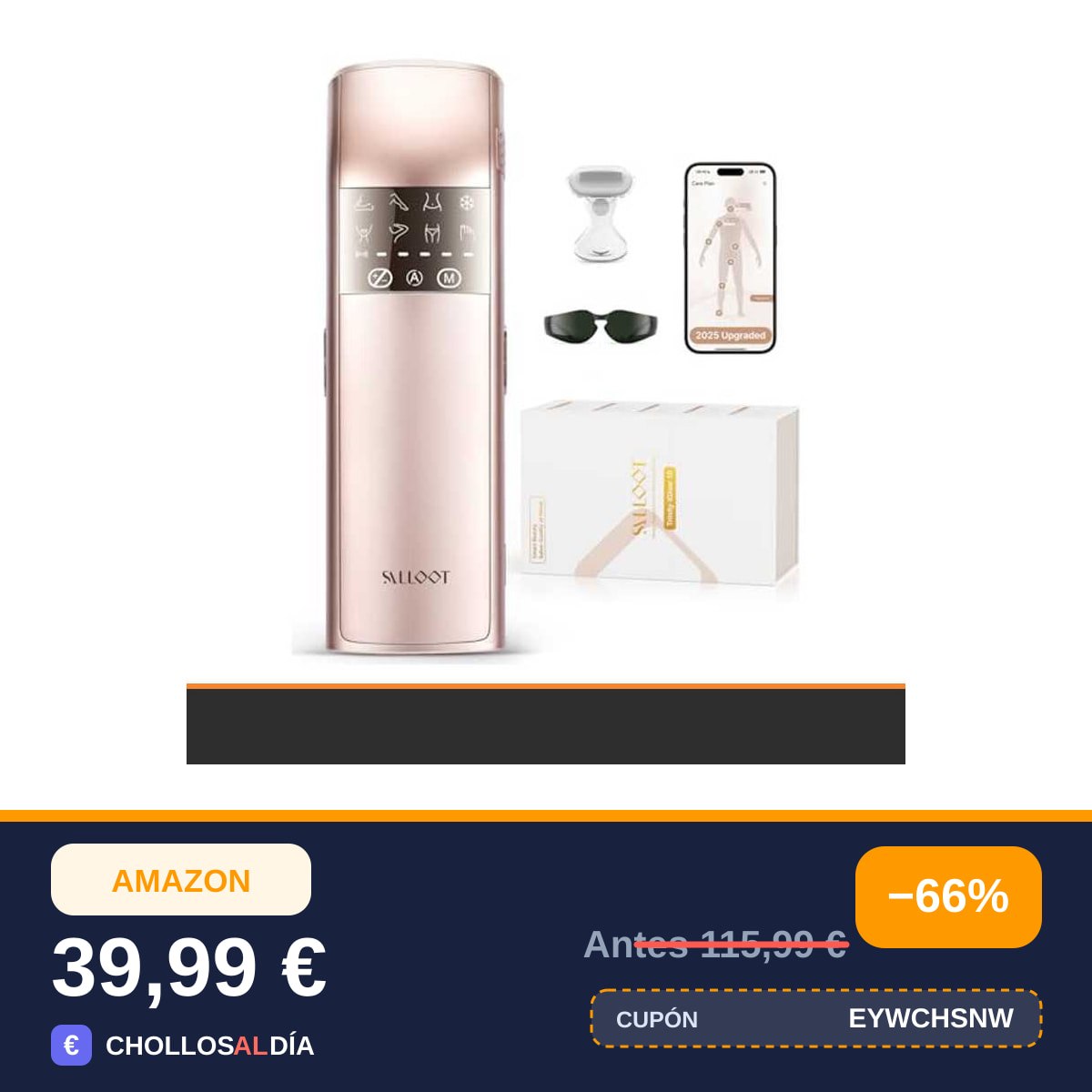 25J Depiladora Laser, Depiladora Luz Pulsada Mujer Hombre con TRIPLE-Pulso, 12 cm² Indolora…