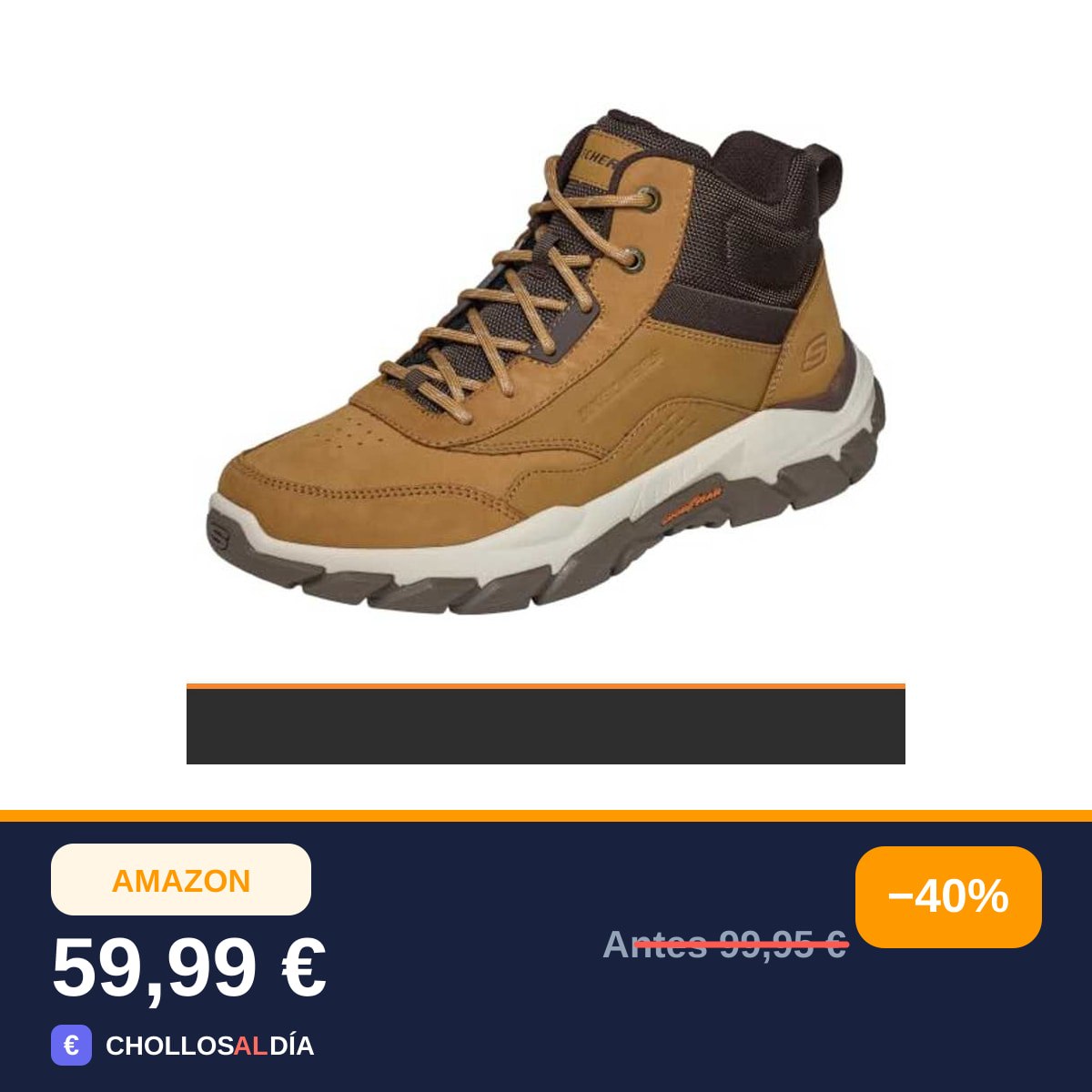 Skechers Botas de senderismo Santoro Hopkins para hombre, Malla sintética de piel de trigo, 44…