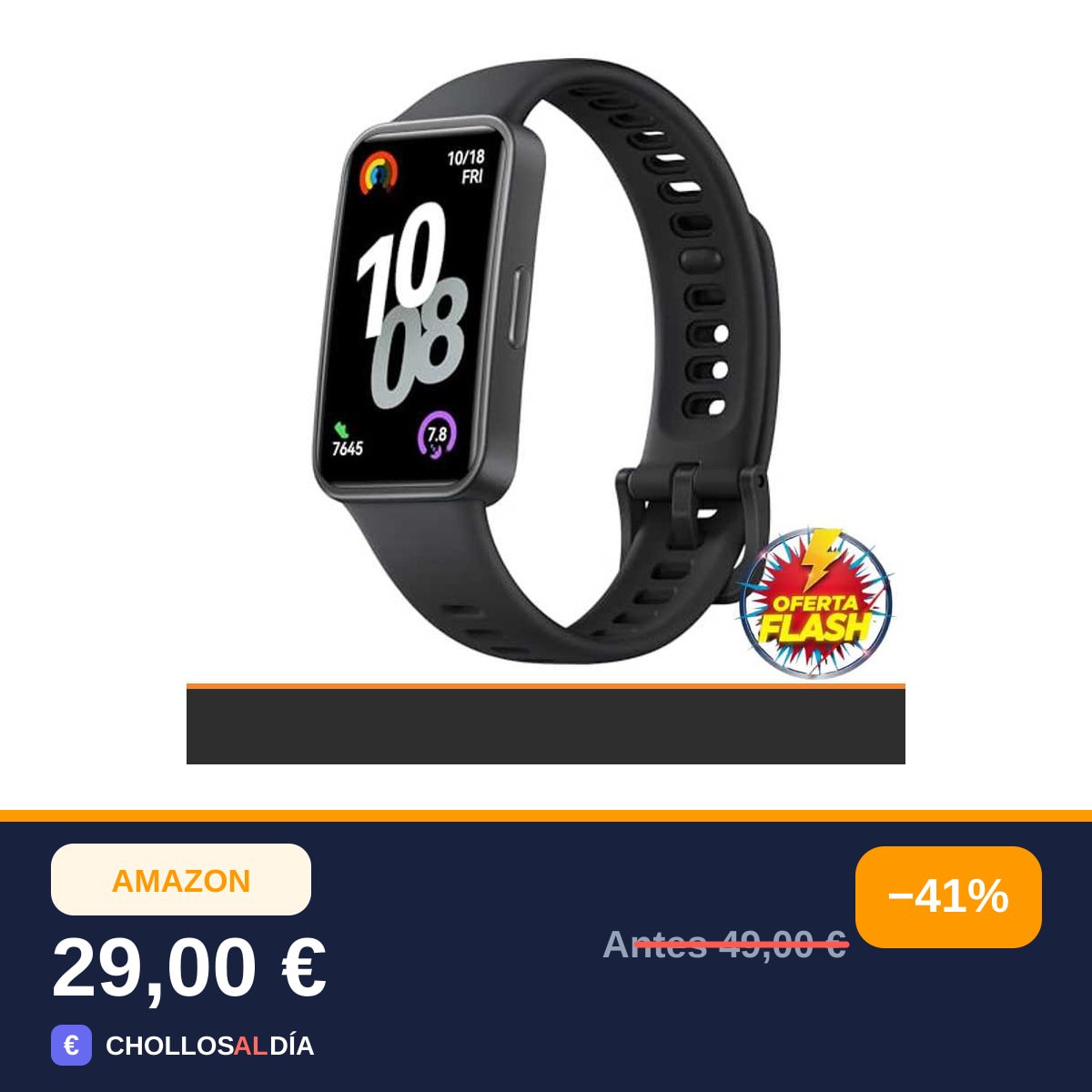 HUAWEI Band 10 Smartwatch, Monitorización de Actividad Física con IA, Negro