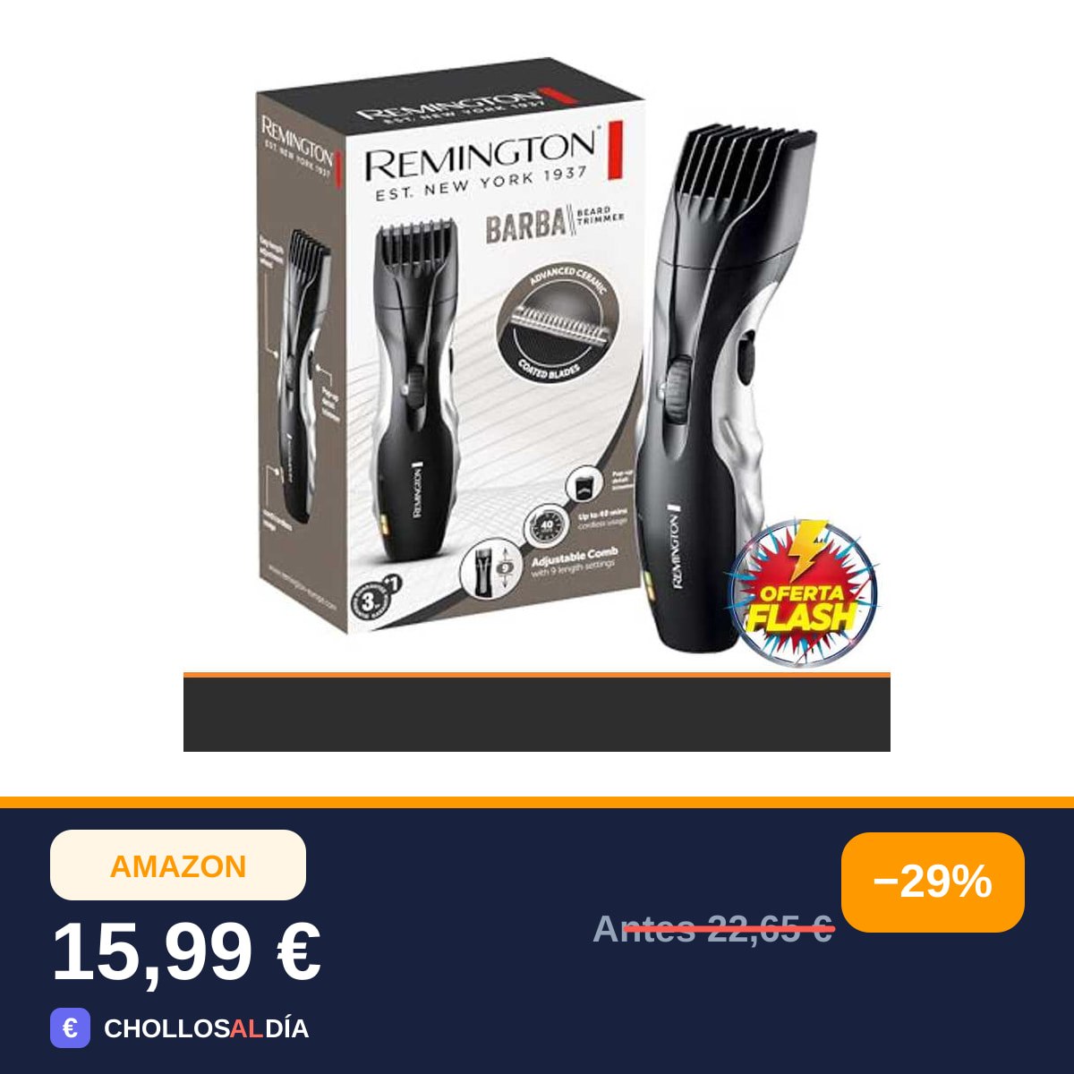 Remington Recortadora de Barba Ceramic Beard, Barbero con Cable e Inalámbrico, Cuchillas…