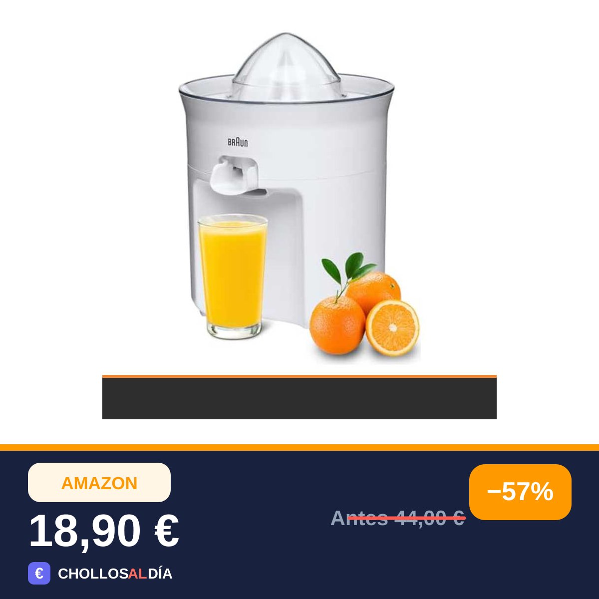 Braun TributeCollection CJ3050 - Exprimidor Eléctrico, 60 w, Sistema Antigoteo, Tapa Incluida,…