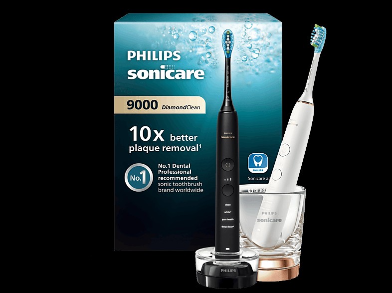 Cepillo eléctrico - Philips DiamondClean 9000 HX9914/57, 2 unidades, App smartphone,…