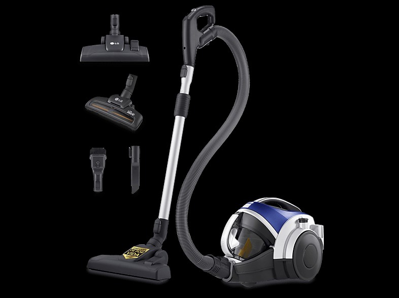 Aspirador sin bolsa - LG VK8506NHAC, 650W con sistema de compresión en polvo, 1.2 L, Azul