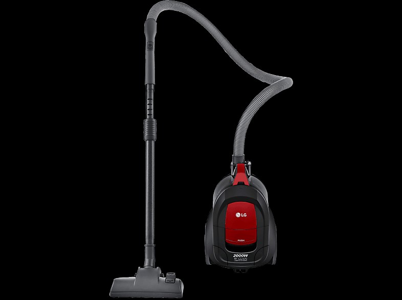 Aspirador sin bolsa - LG VC5506NHTCR, 650 W, con tecnología elipse ciclónica, 1.1 L, Rojo