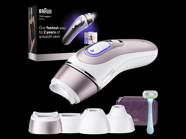 Depiladora IPL - Braun Luz Pulsada Smart Skin i·Expert PL7431, Depilación en casa, Con App e IA,…