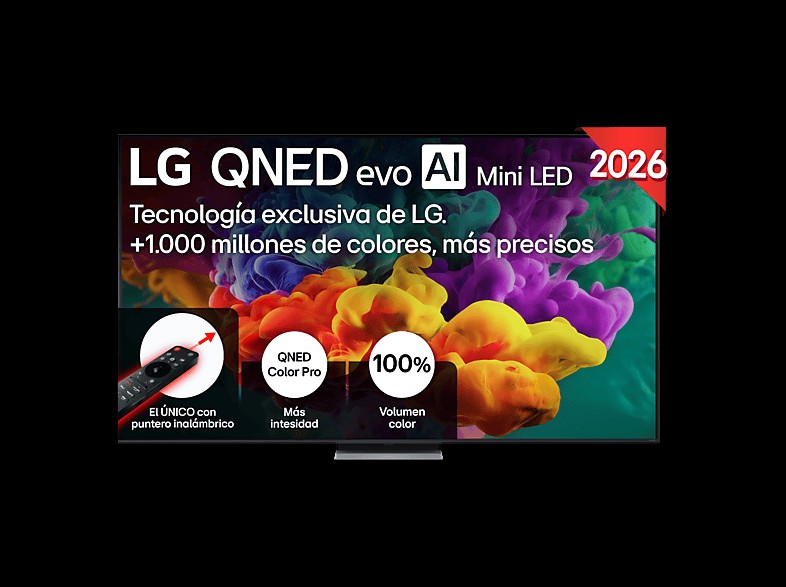 TV QNED Mini LED 86" - LG 86QNED86B6B, UHD 4K, Procesador Inteligente α8 AI Processor 4K Gen3, Smart TV,…